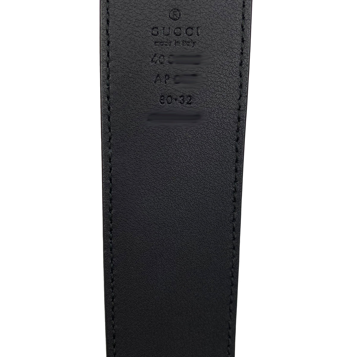 Gucci GG Black Marmont Belt with Shiny Buckle 80
