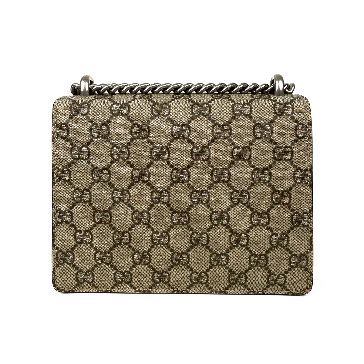 Gucci GG Supreme Mini Dionysus Bag with Taupe Trim