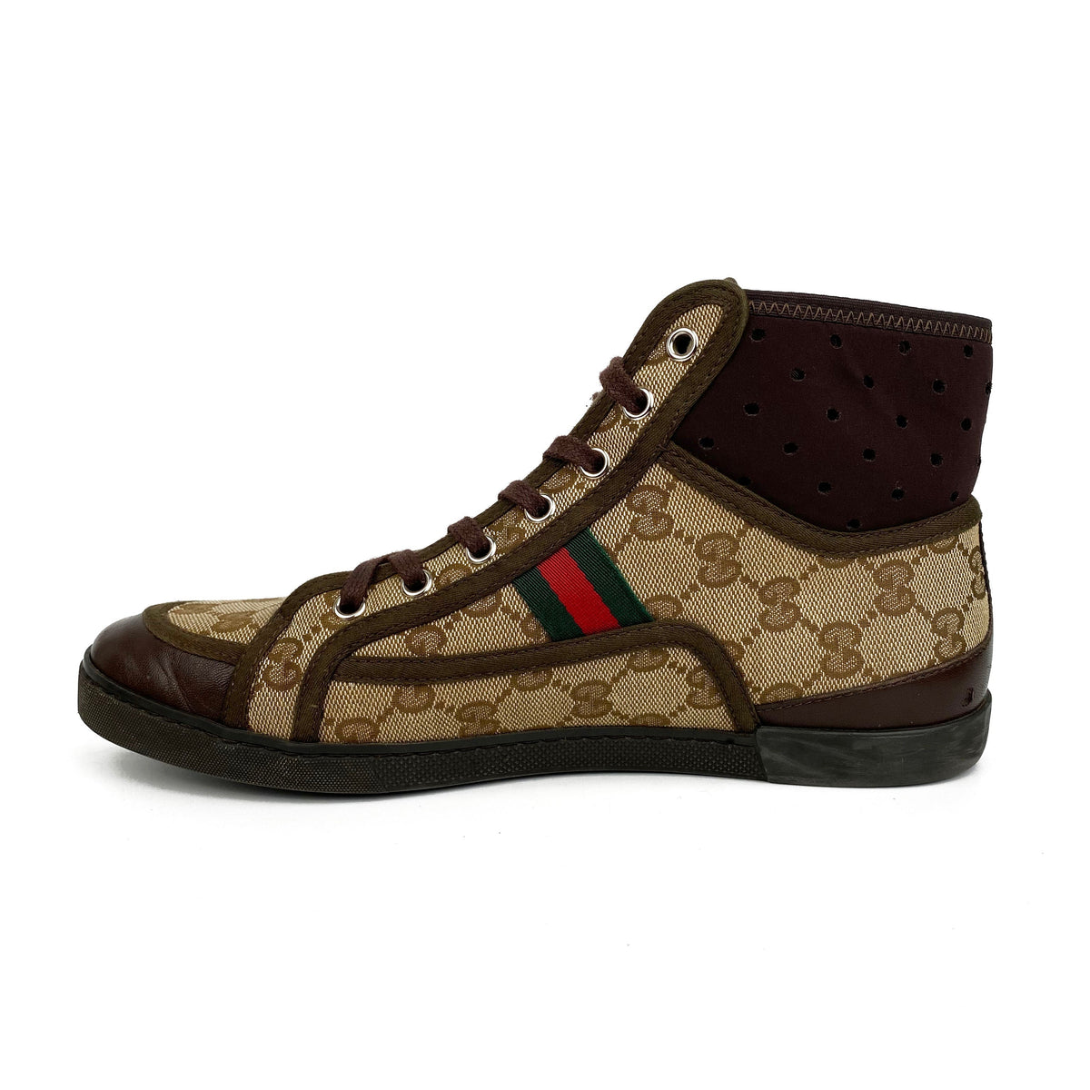 Gucci Monogram Cannes High-Top Sneakers 38
