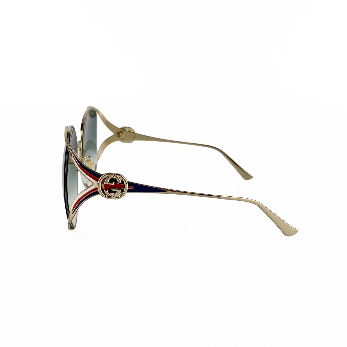Gucci Round Metal Frame Sunglasses
