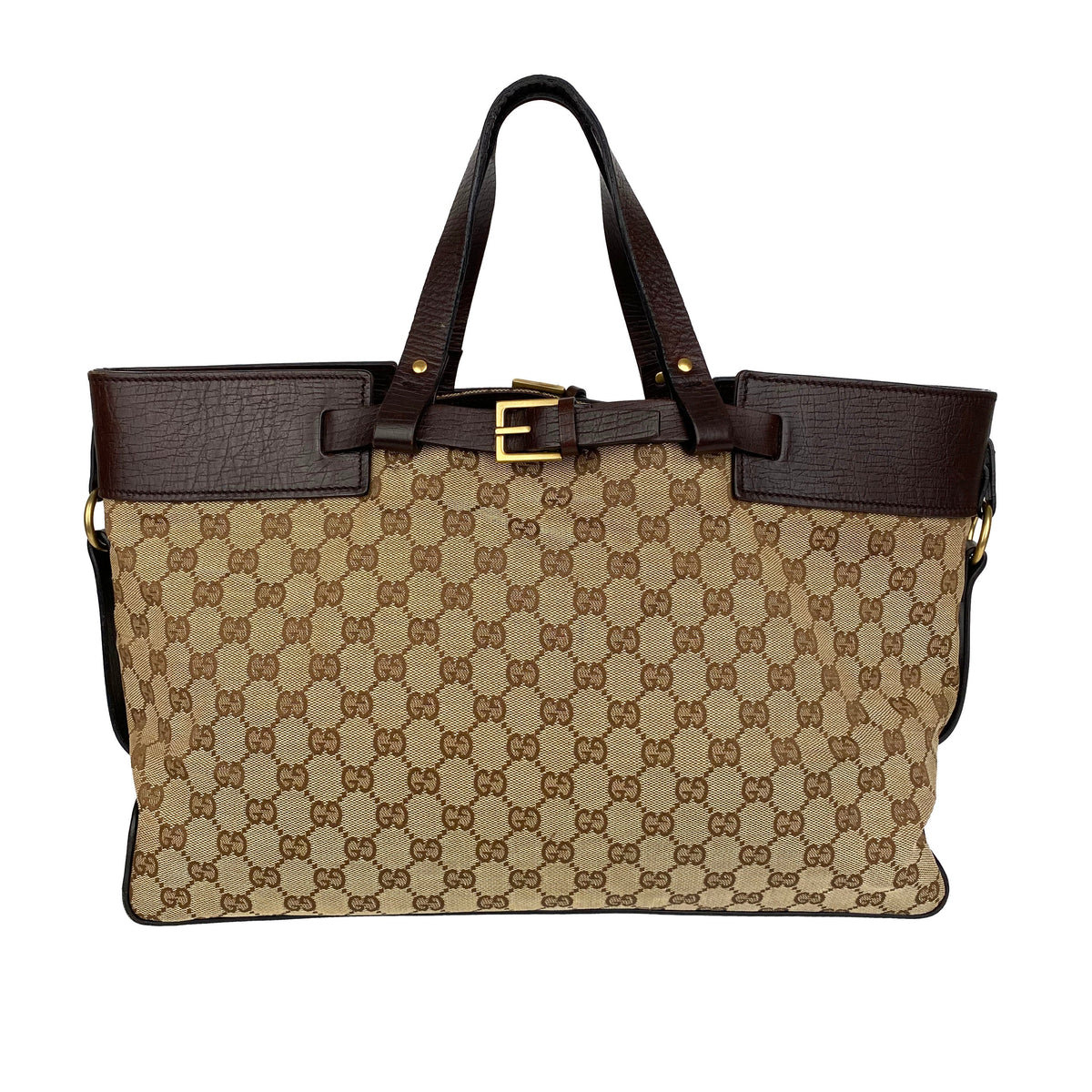 Gucci Vintage Belt Monogram Tote Bag