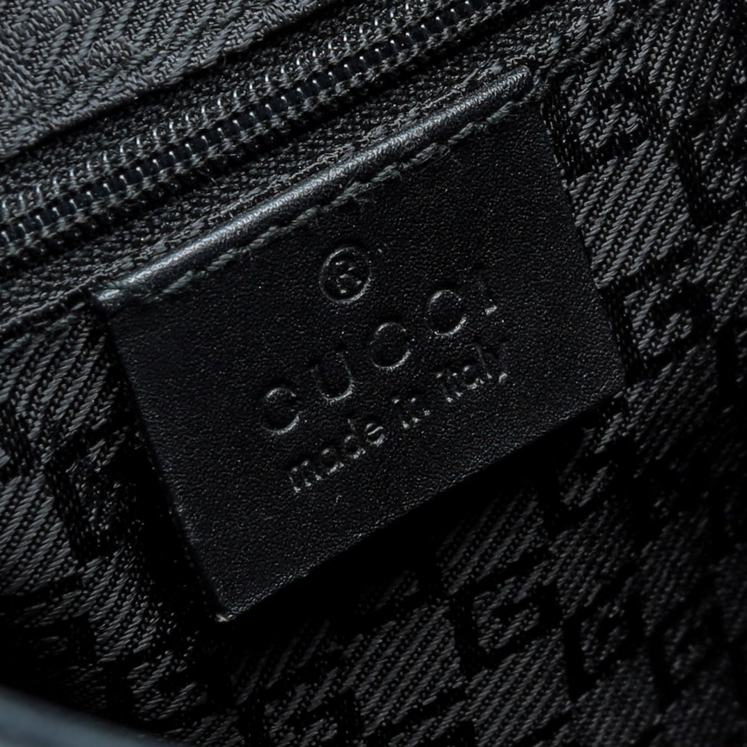 GUCCI Vintage Horsebit Canvas Messenger Bag - Black - OUTLET FINAL SALE