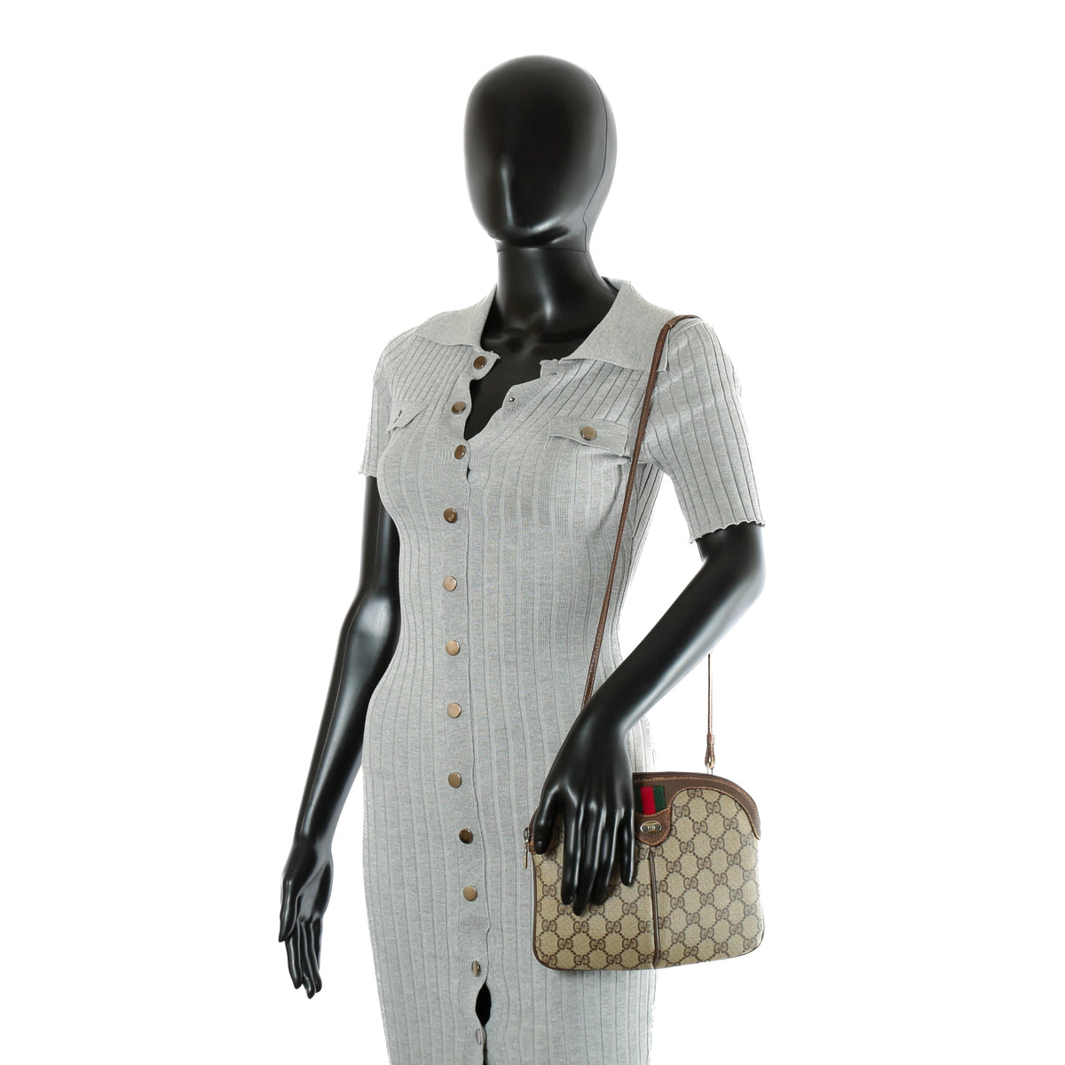 GUCCI Vintage GG Plus Canvas Web Crossbody - FINAL SALE OUTLET