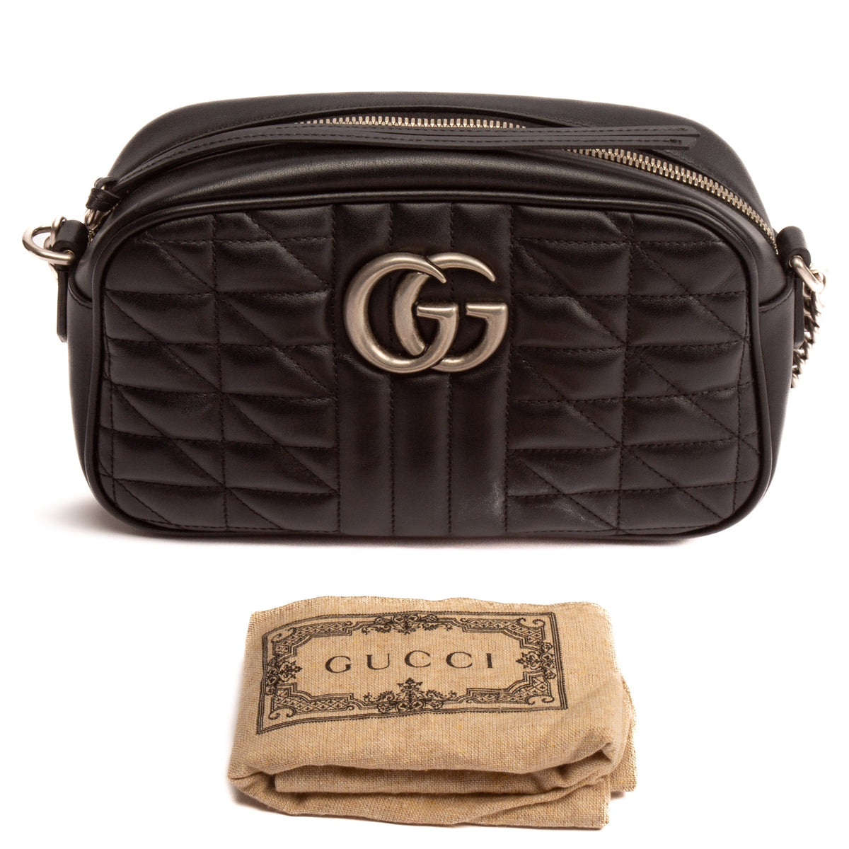 GUCCI GG Marmont Small Shoulder Bag - Black