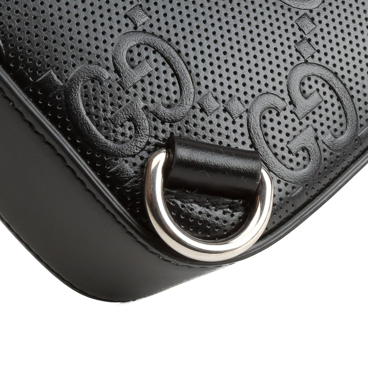 GUCCI GG Embossed Sling Bag - Black