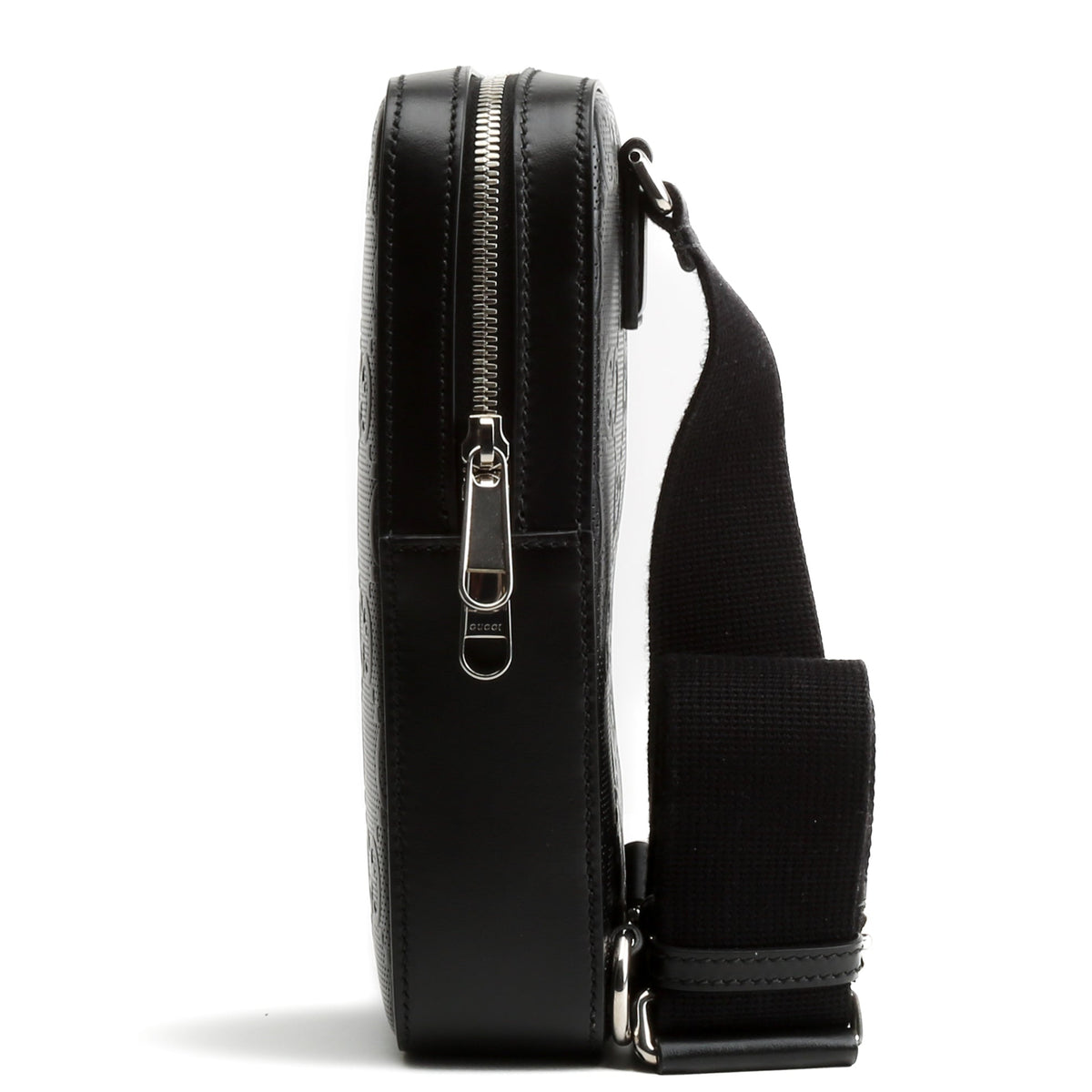 GUCCI GG Embossed Sling Bag - Black