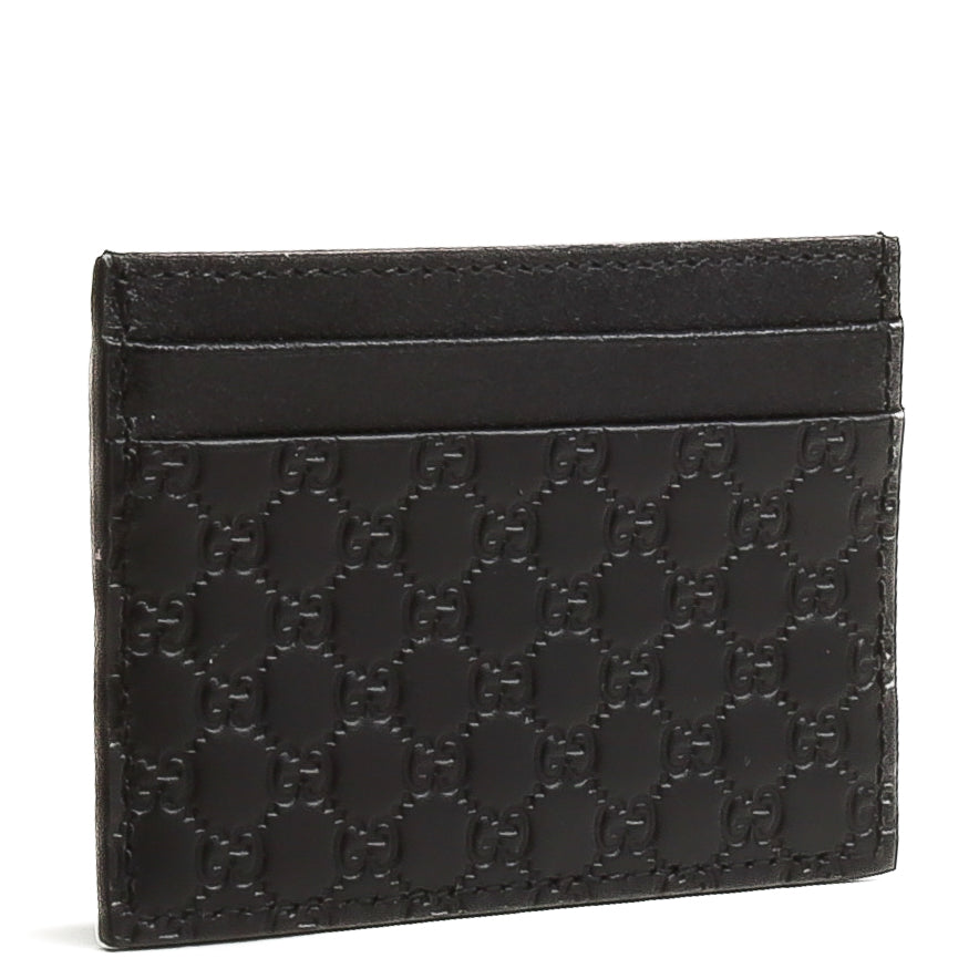 GUCCI Microguccissima Card Holder - Black