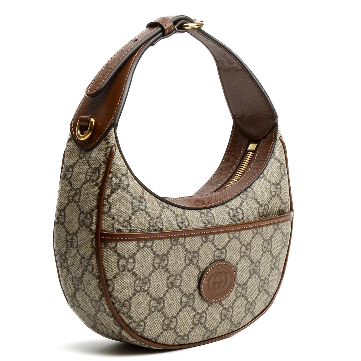 GUCCI GG Supreme Half Moon Shaped Mini Bag
