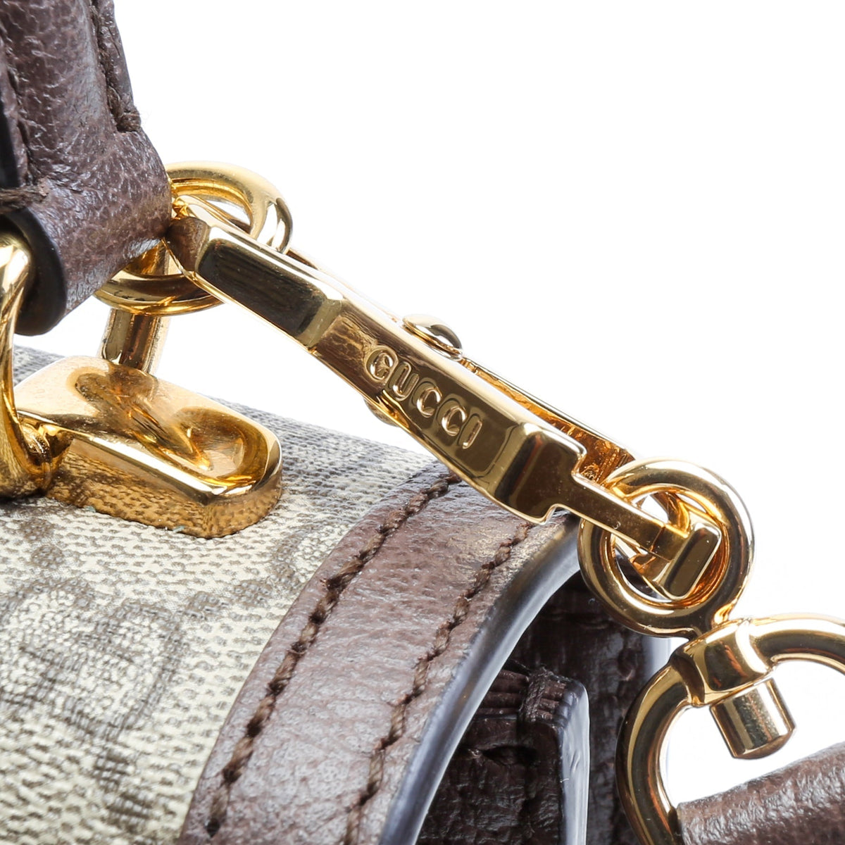 GUCCI GG Supreme Web Ophidia Small Top Handle Bag