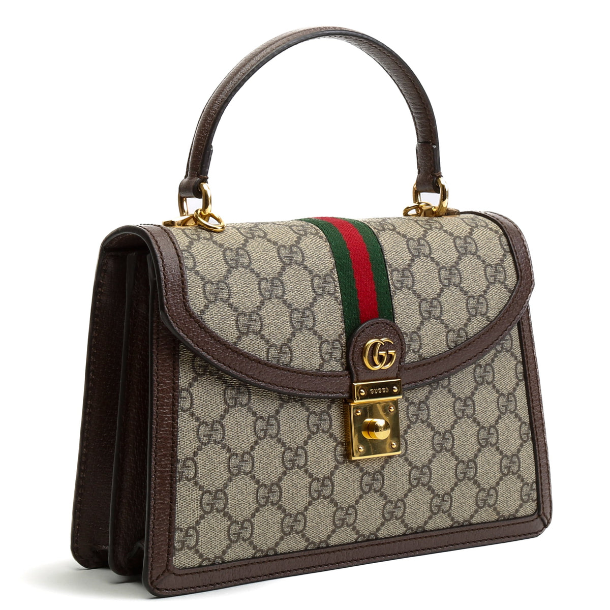 GUCCI GG Supreme Web Ophidia Small Top Handle Bag