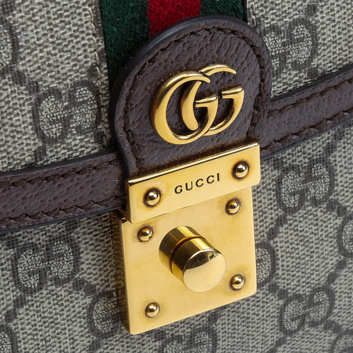 GUCCI GG Supreme Web Ophidia Small Top Handle Bag