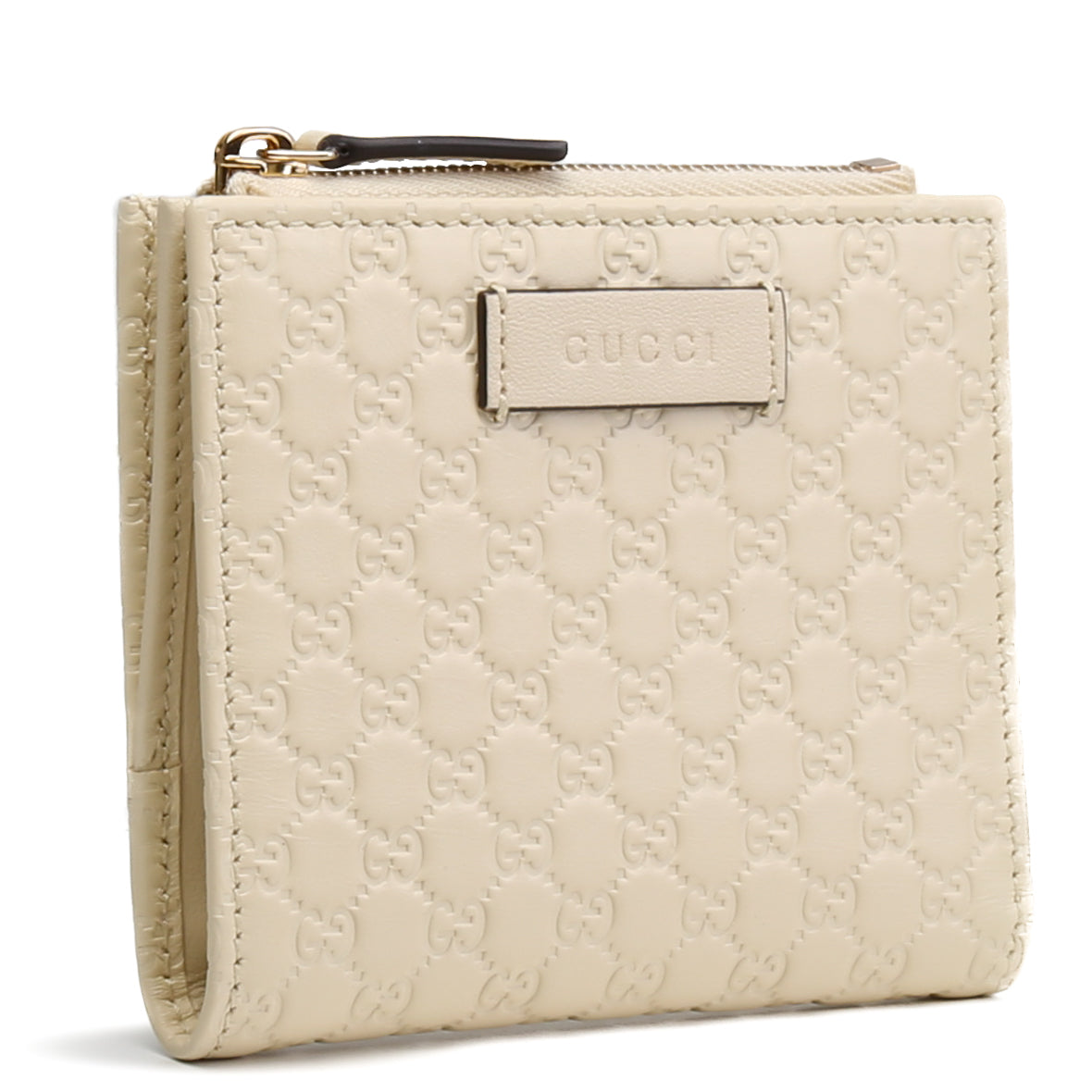 GUCCI Microguccissima Small Bifold Wallet - Cream