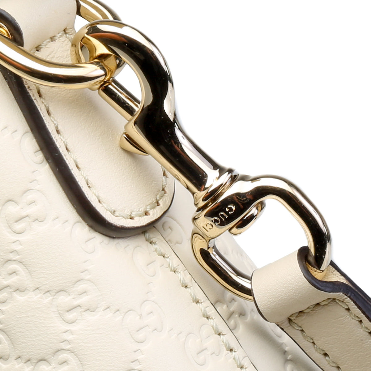 GUCCI Microguccissima Margaux Satchel - Cream