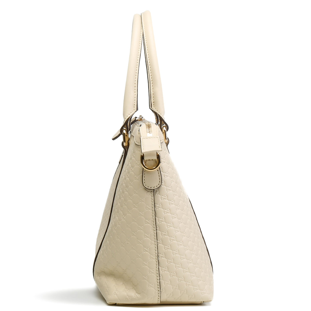 GUCCI Microguccissima Margaux Satchel - Cream