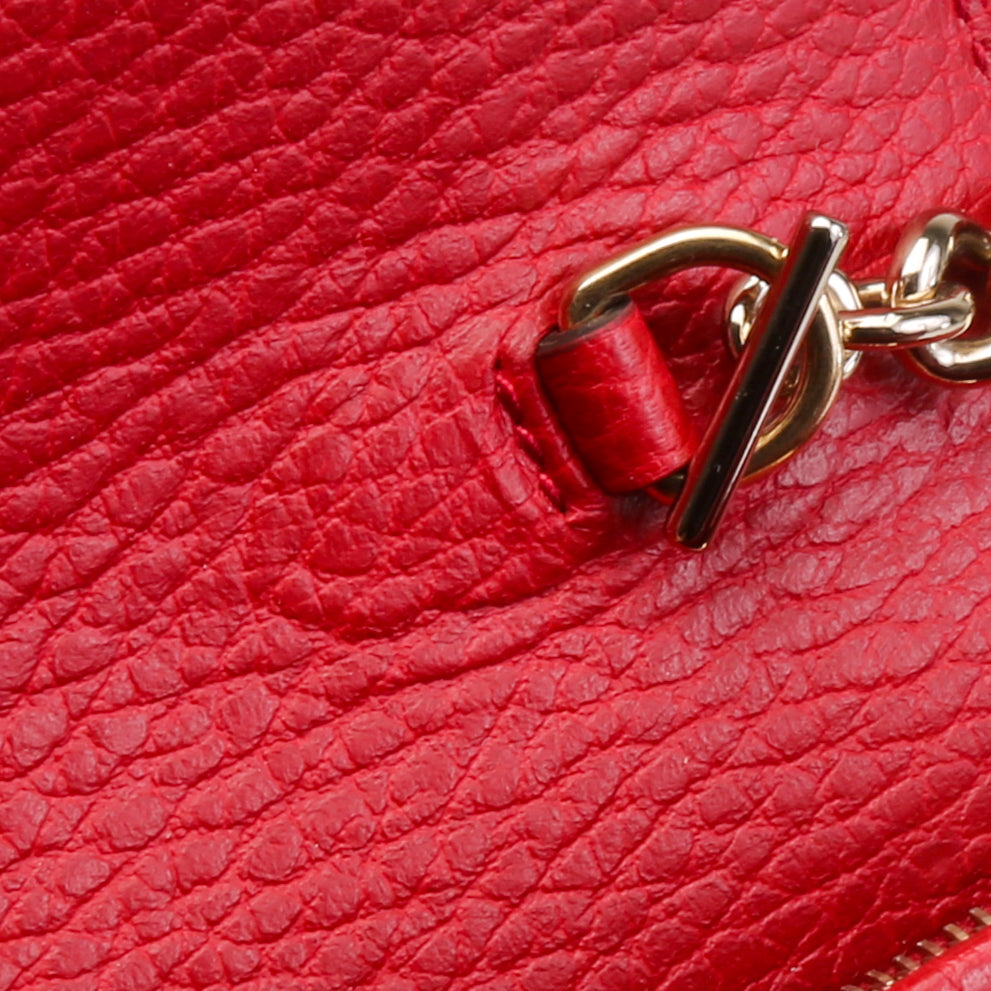 GUCCI Icon Interlocking G Wallet on Chain - Red