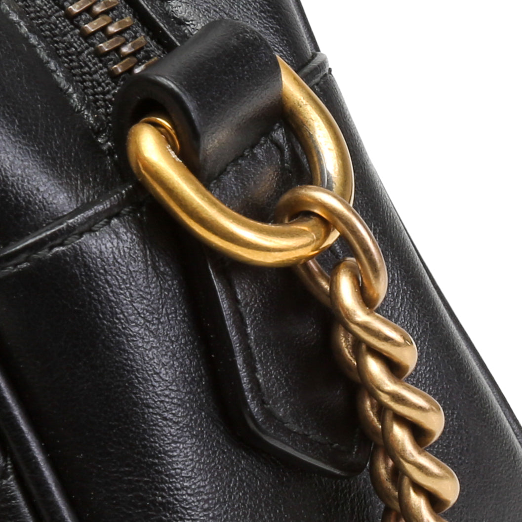 GUCCI GG Marmont Mini Shoulder Bag- Black