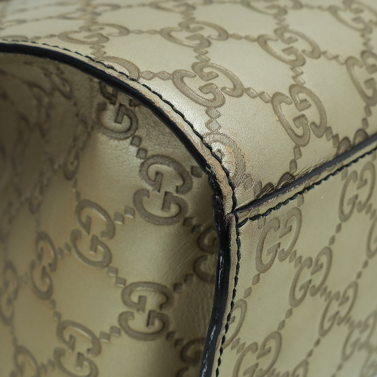 Gucci Champagne GG Guccissima Emily Large Bag