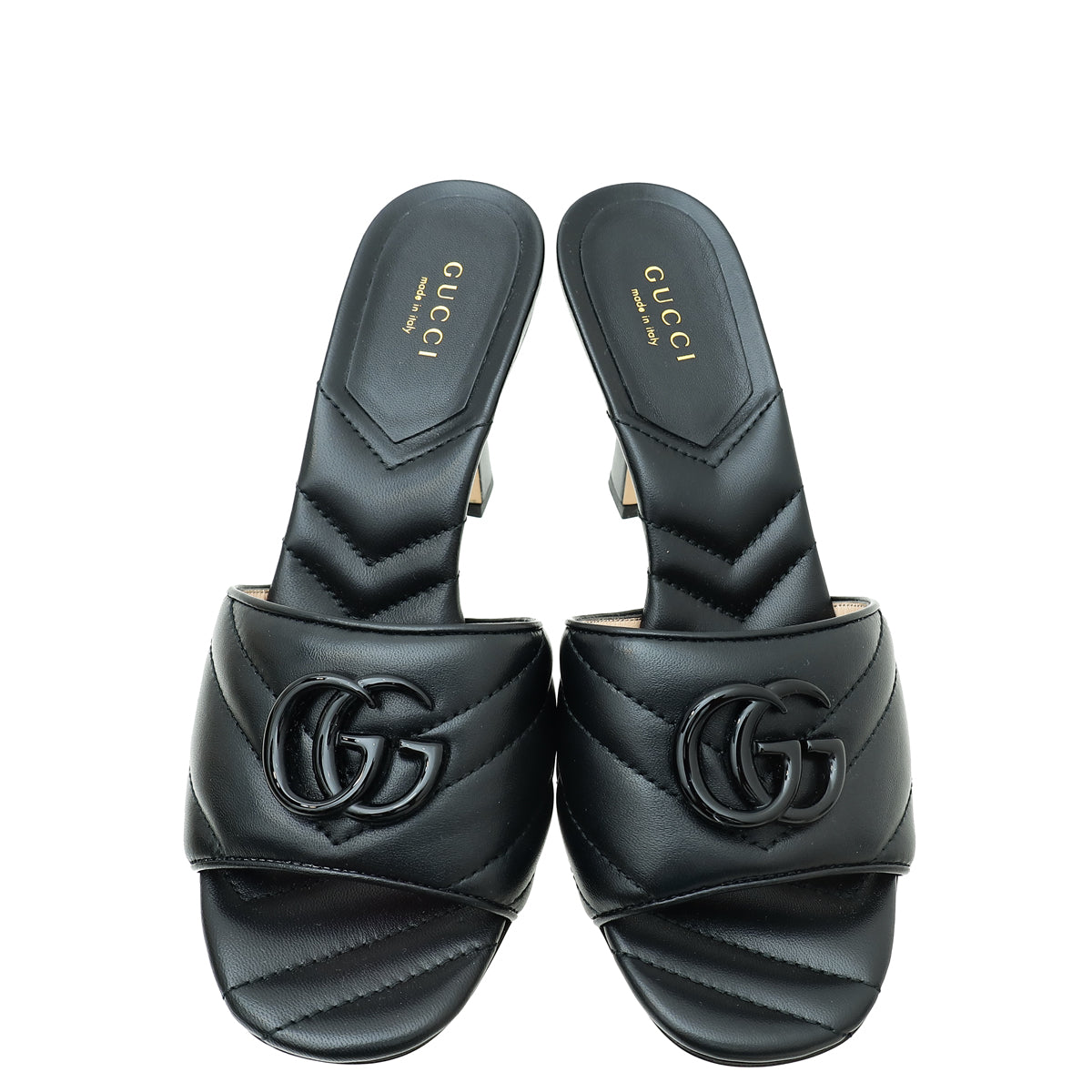 Gucci Black GG Marmont Slide Mules Sandal 36
