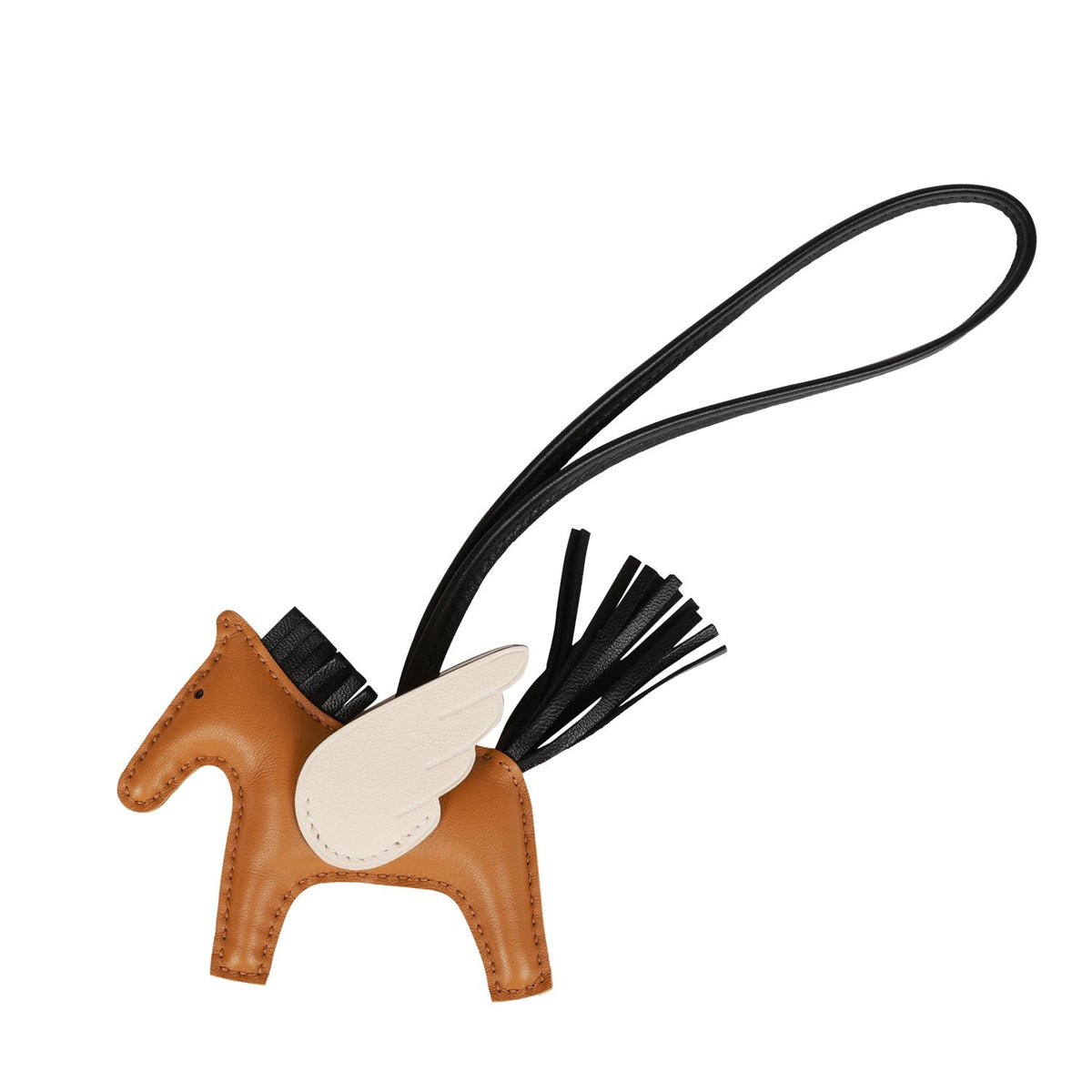 Top quality Hermes Sesame/Nata/Black Pegasus Horse Rodeo Bag Charm