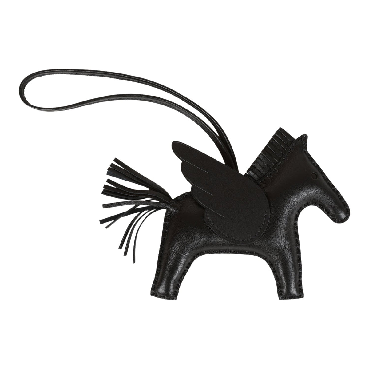 Top quality Hermes SO Black Pegasus Horse Rodeo Bag Charm