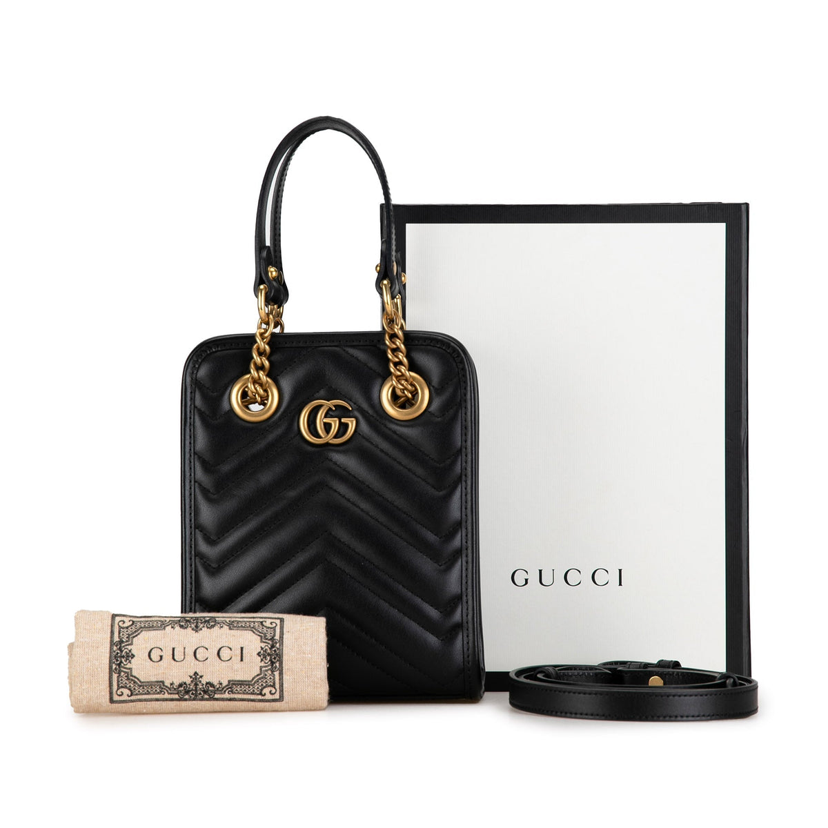 GUCCI GG Marmont Matelasse Mini Tote Satchel
