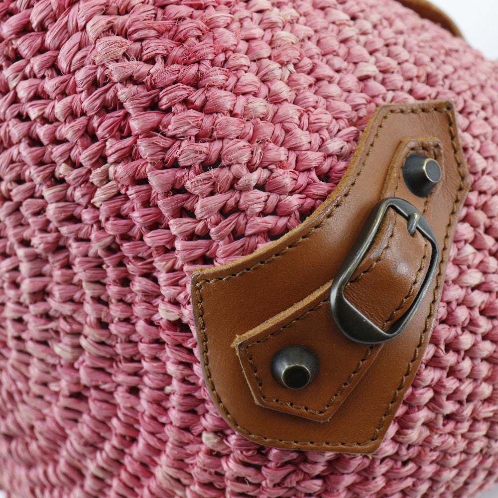balenciaga Straw Basket Tote Bag