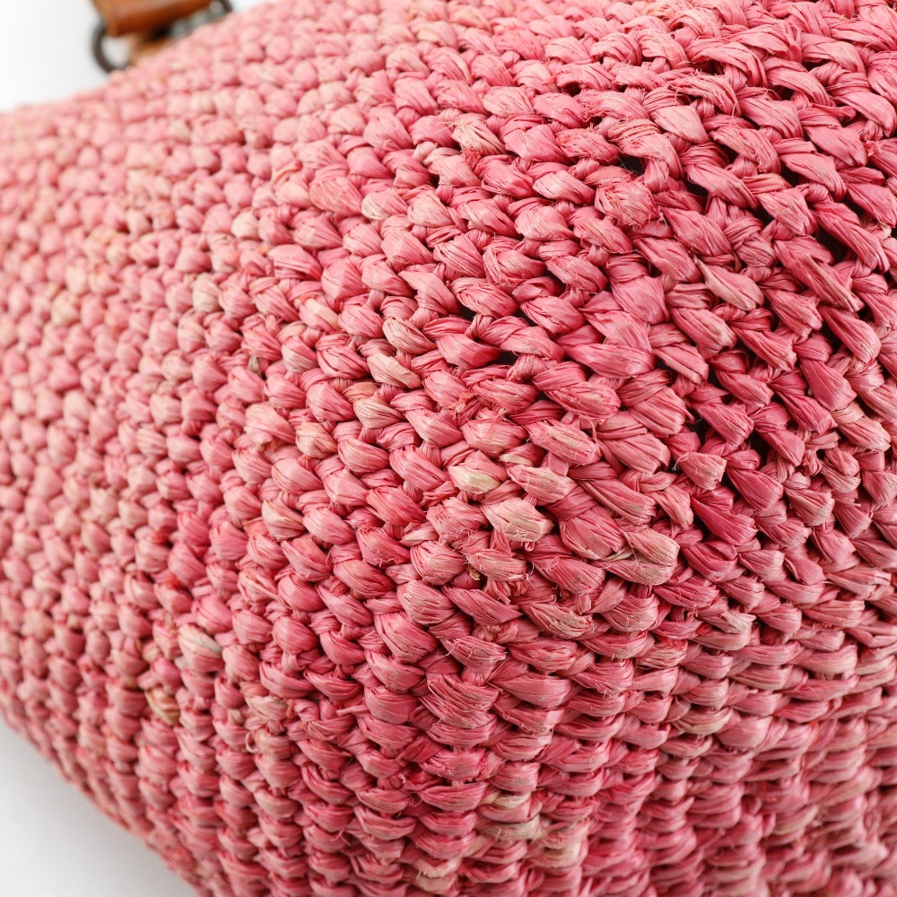 balenciaga Straw Basket Tote Bag