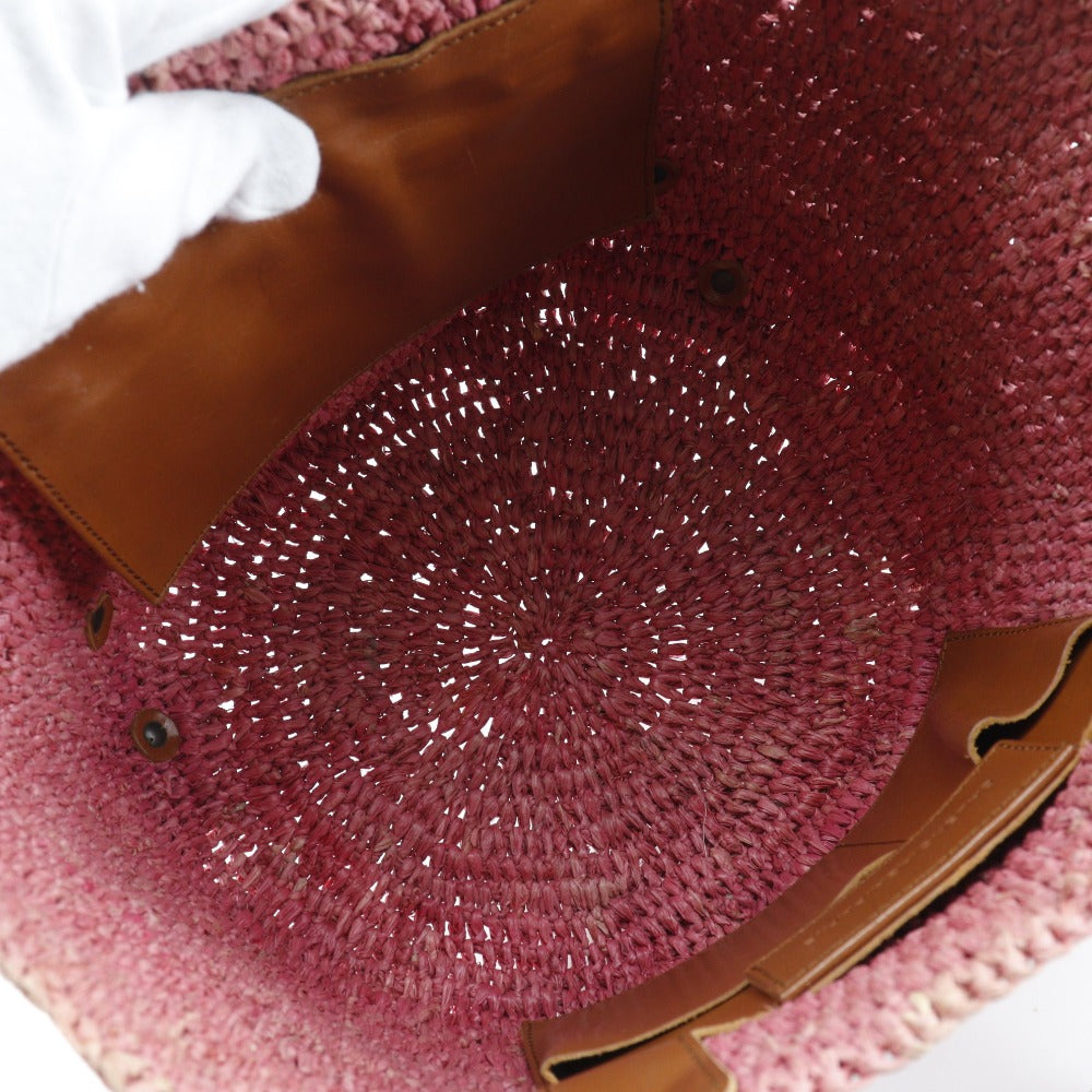 balenciaga Straw Basket Tote Bag