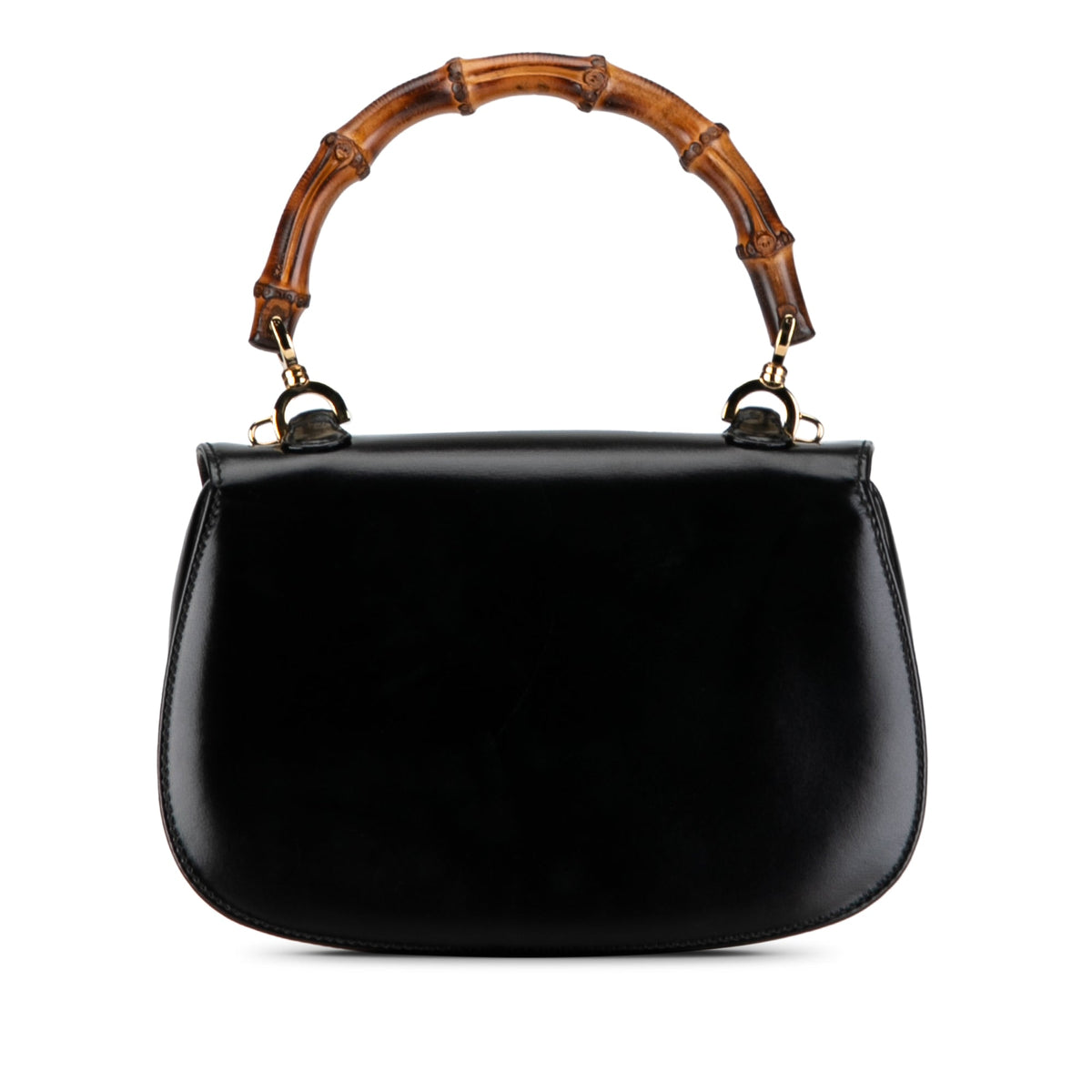 GUCCI Small Leather Bamboo Night Satchel