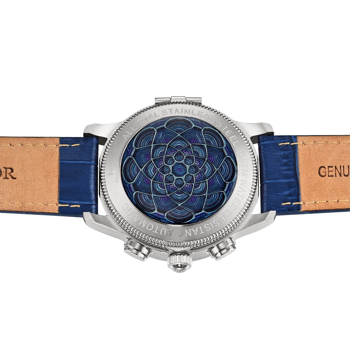 Heritor Automatic Apostle Leather Band Watch w/ Day-Date