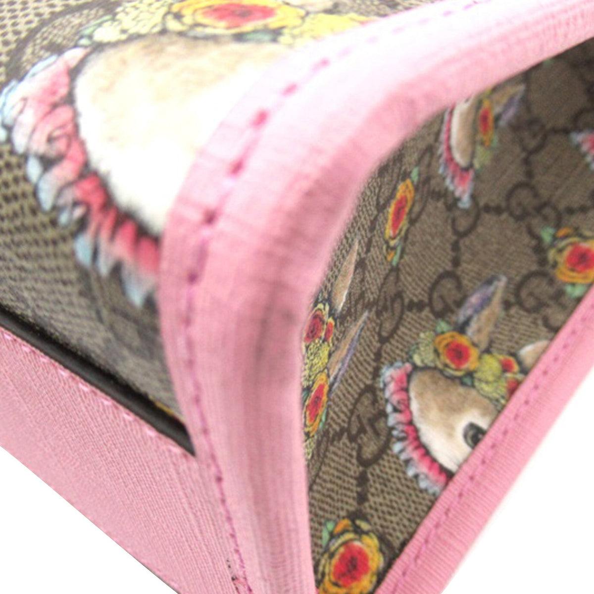 GUCCI Yuko Higuchi GG Supreme Floral Rabbit Satchel