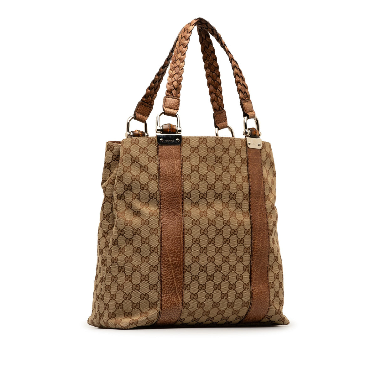 GUCCI GG Canvas Bamboo Libeccio Tote Bag