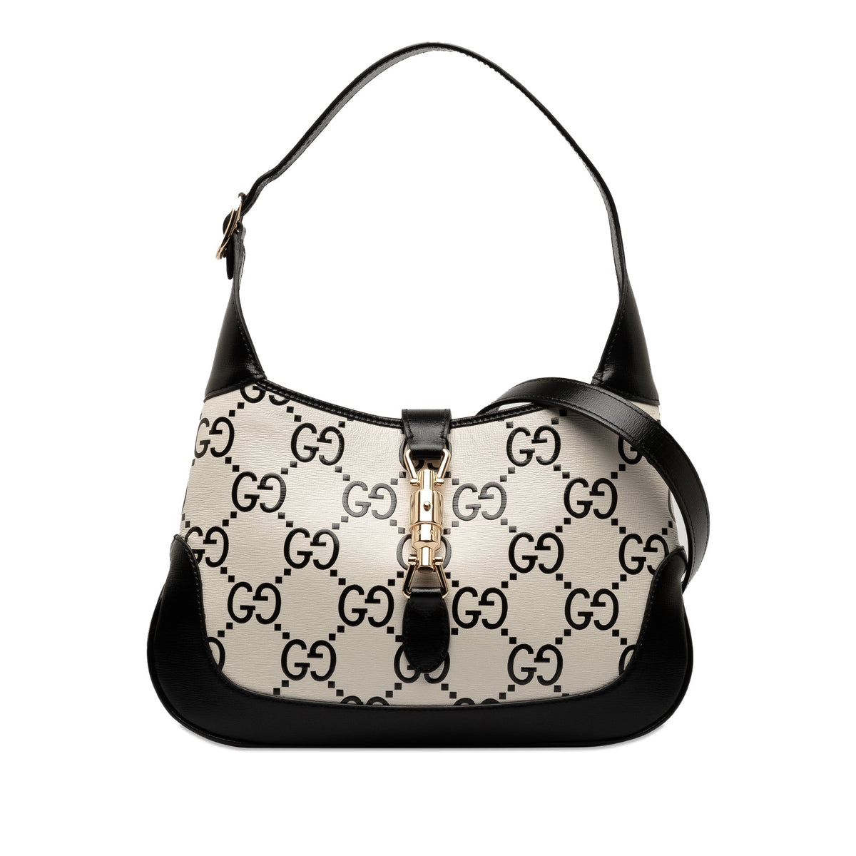 GUCCI Small GG Print Leather Jackie 1961 Bag