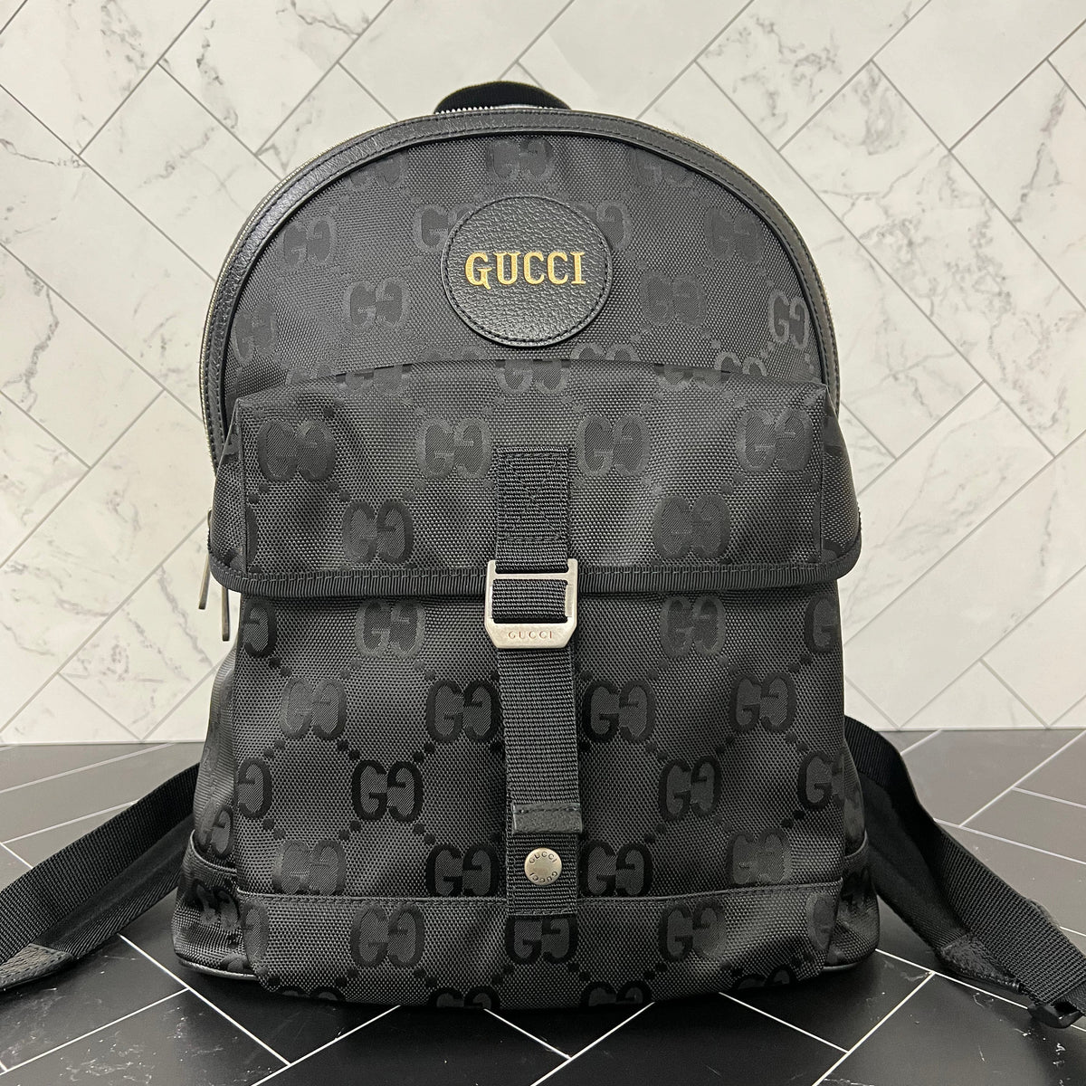 BRAND Gucci Black Nylon Off The Grid Large Backpack