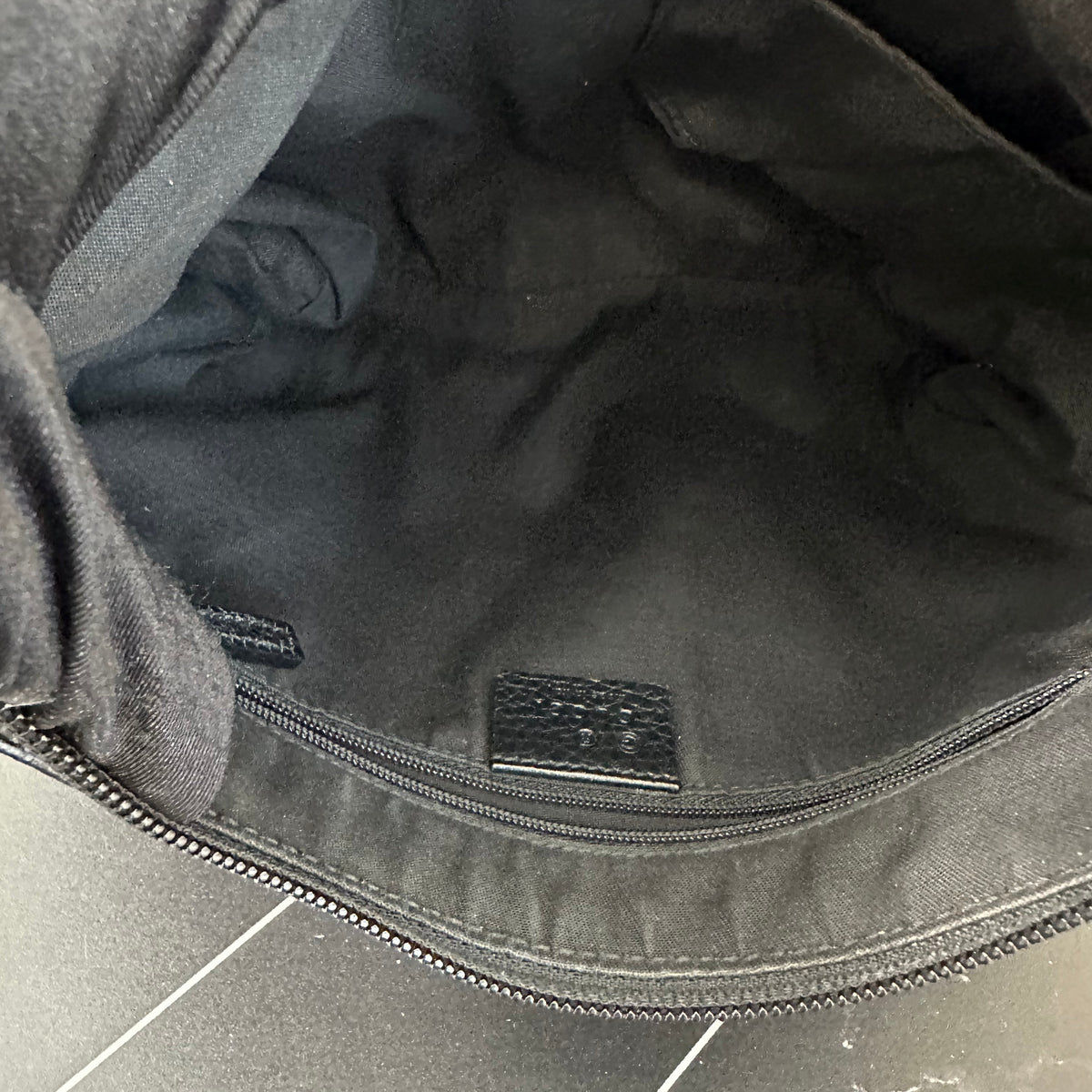Gucci GG Black Canvas Shoulder Bag