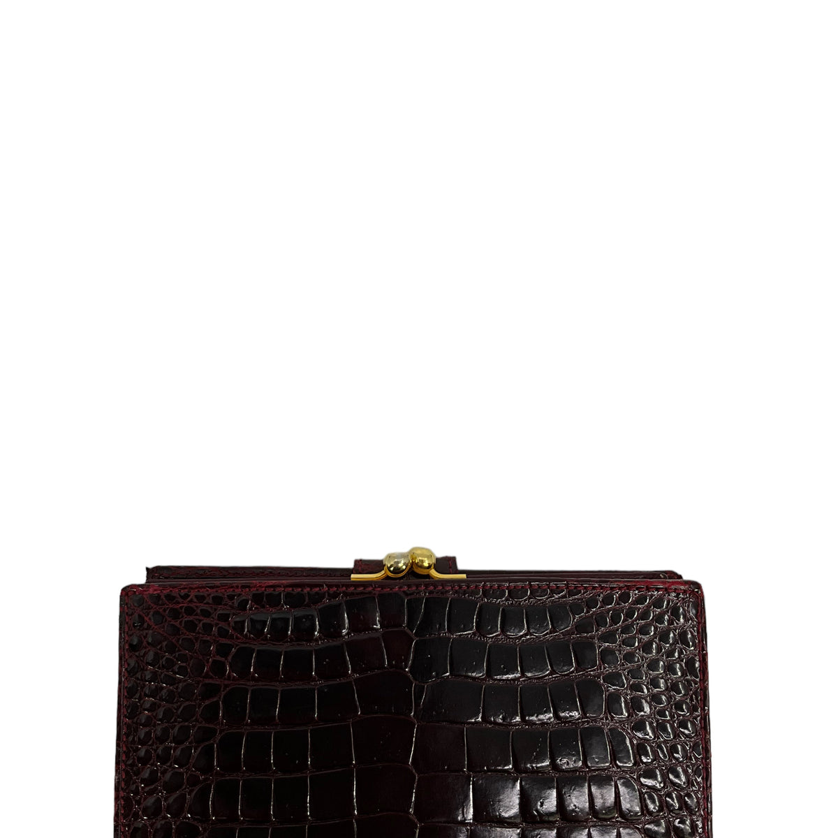 Gucci Burgundy Crocodile Wallet