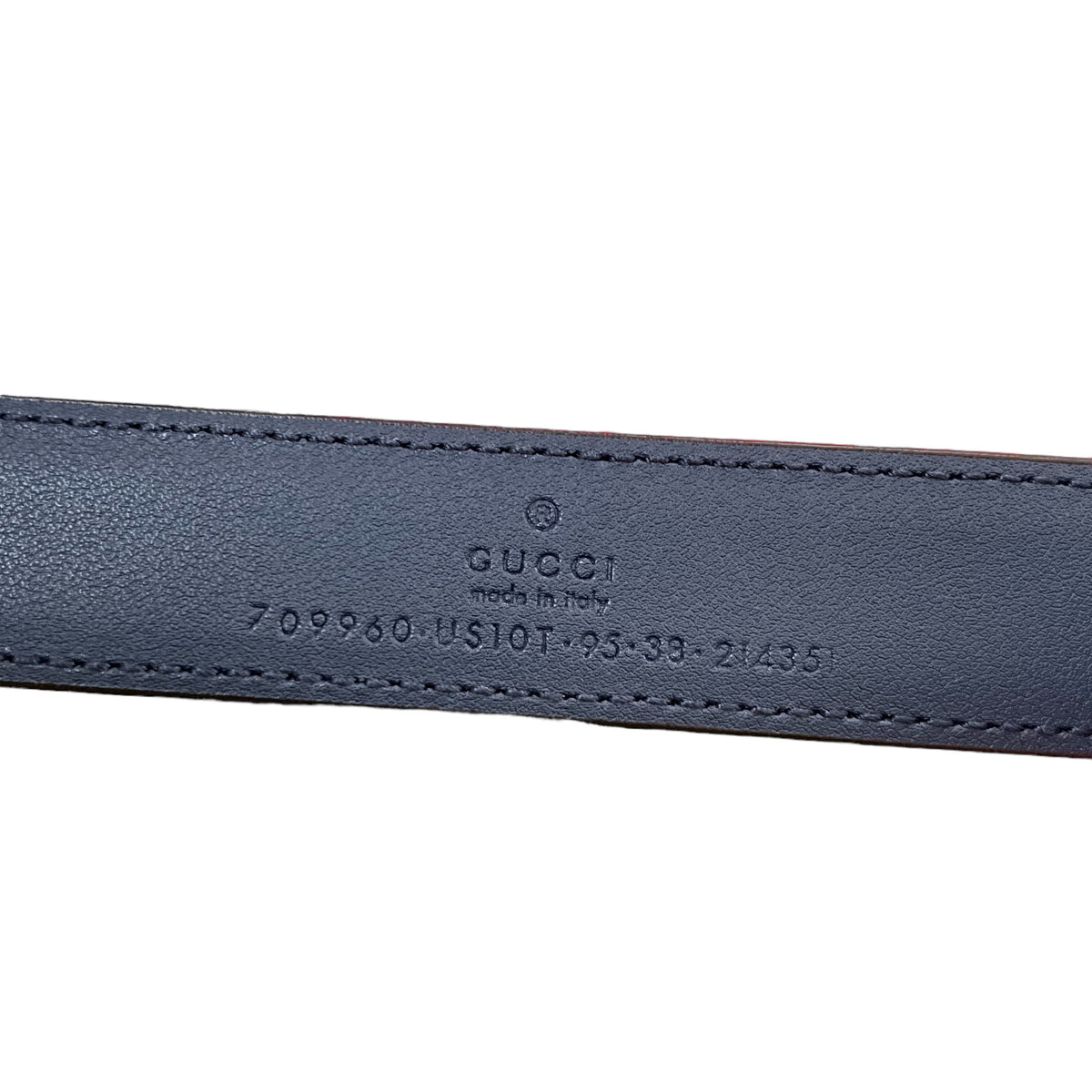 Gucci Navy Blue GG Belt Size 95