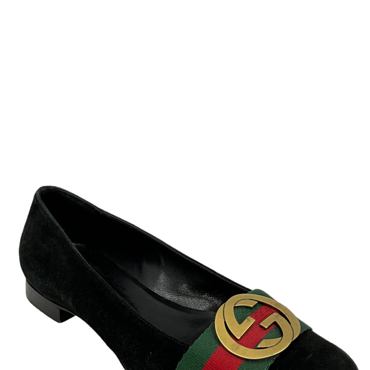 Gucci Black Velvet Flats size 8