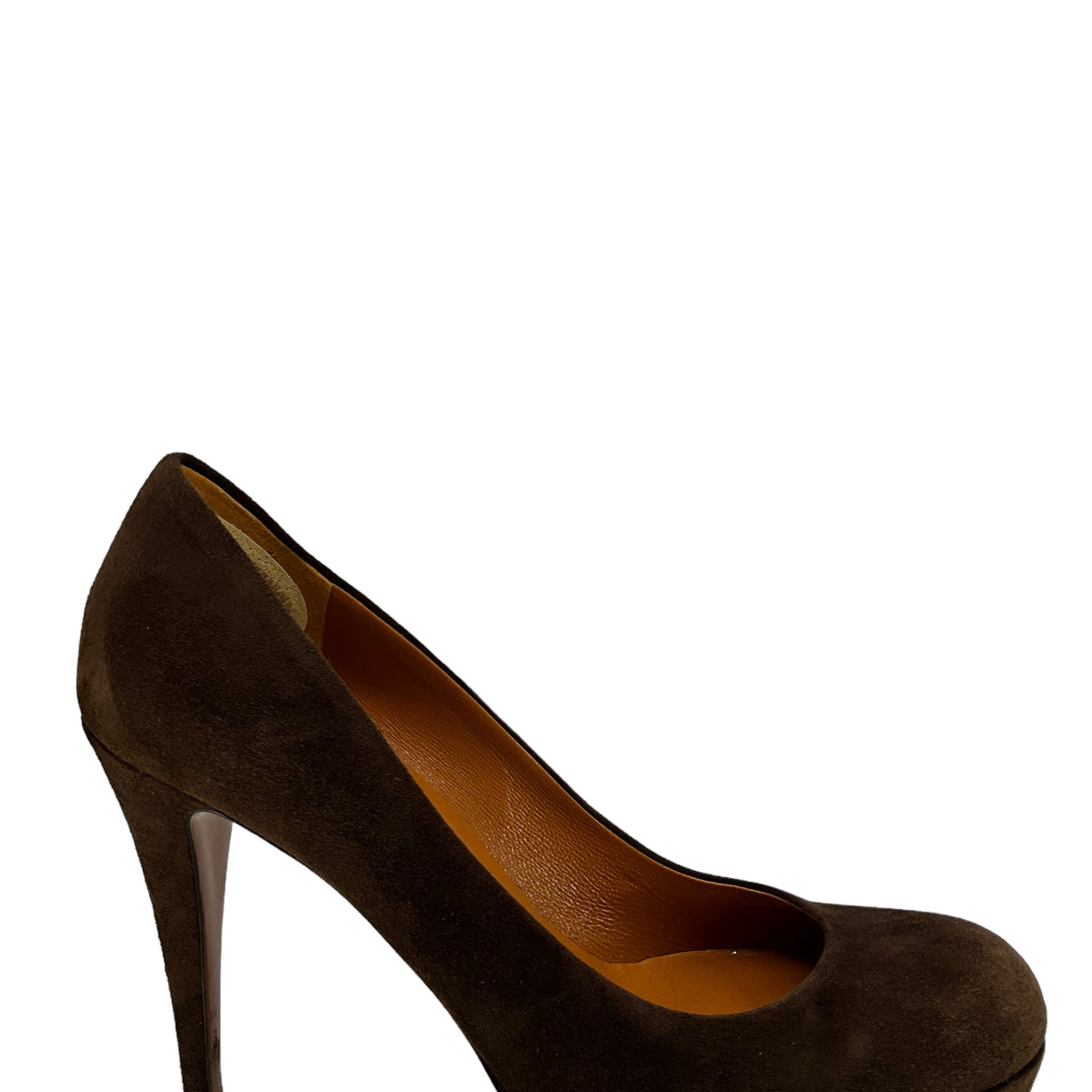 Gucci Brown Suede Platform Pumps Size 9
