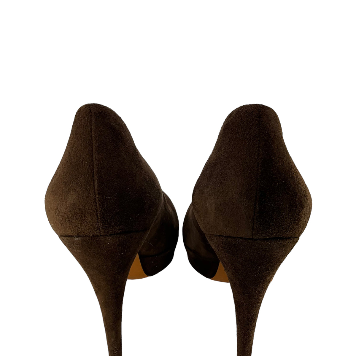 Gucci Brown Suede Platform Pumps Size 9