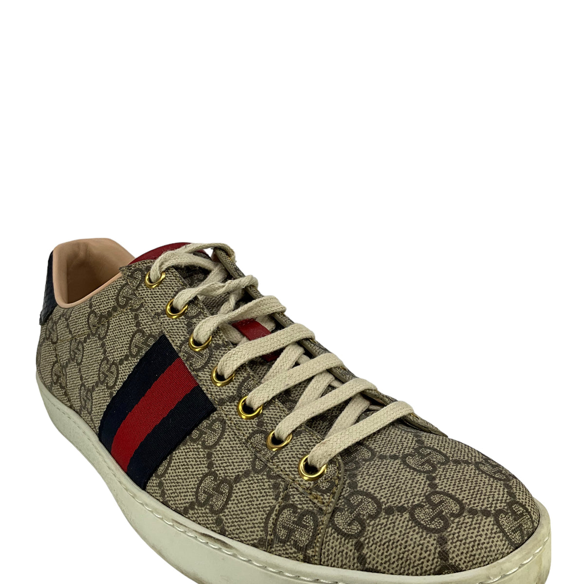 Gucci Women's Ace GG Supreme Canvas Low Top Sneakers Size 8.5