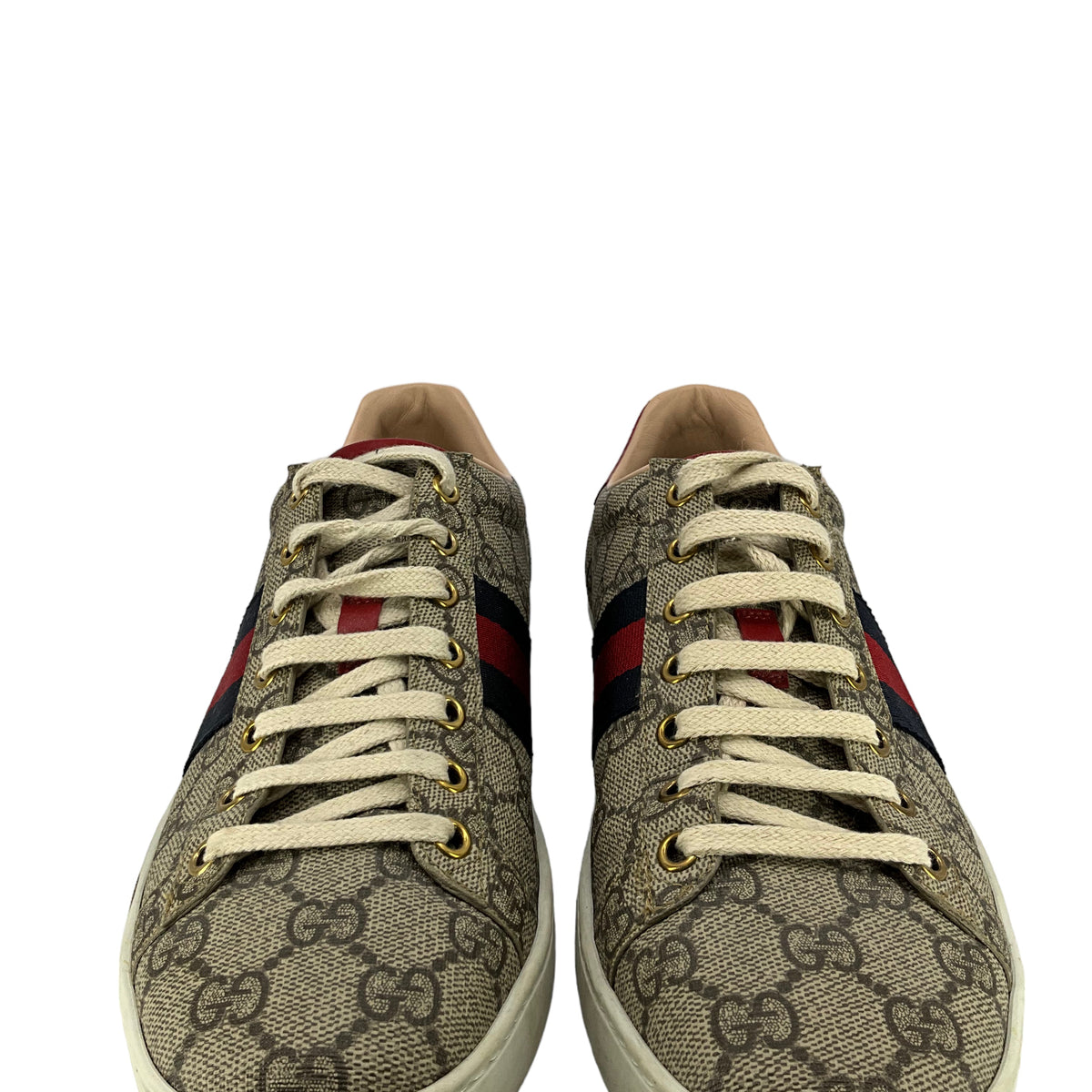 Gucci Women's Ace GG Supreme Canvas Low Top Sneakers Size 8.5