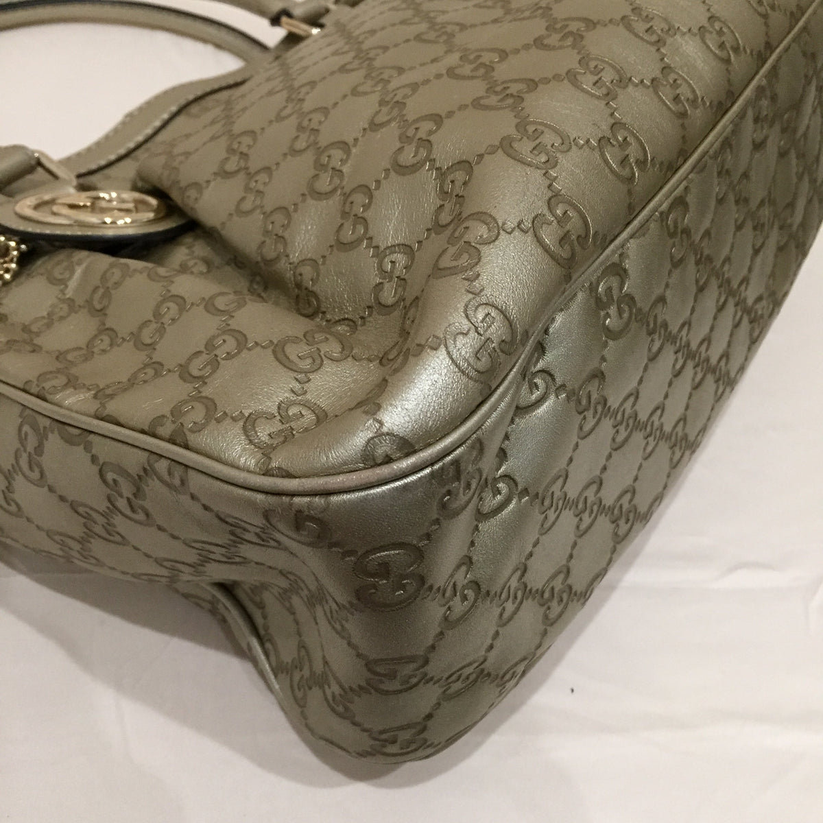 Gucci Gold GG Leather Tote Sku# 71962