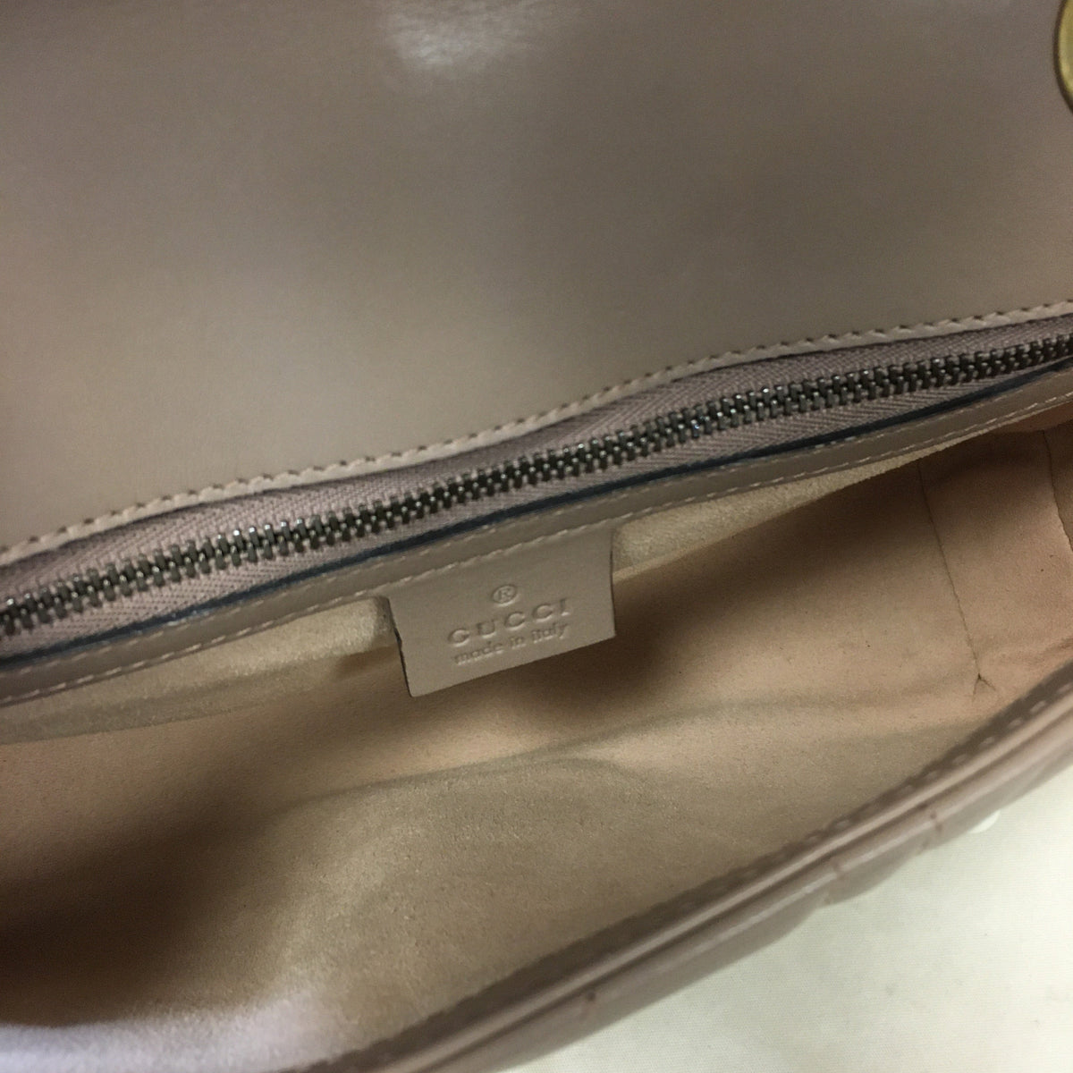 Gucci GG Pearl Studded Rose Crossbody Bag Sku# 67516