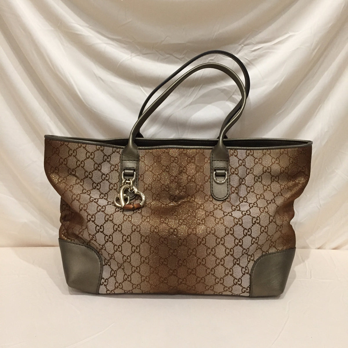 Gucci Brown Glitter GG Canvas Shoulder Bag Sku# 72020