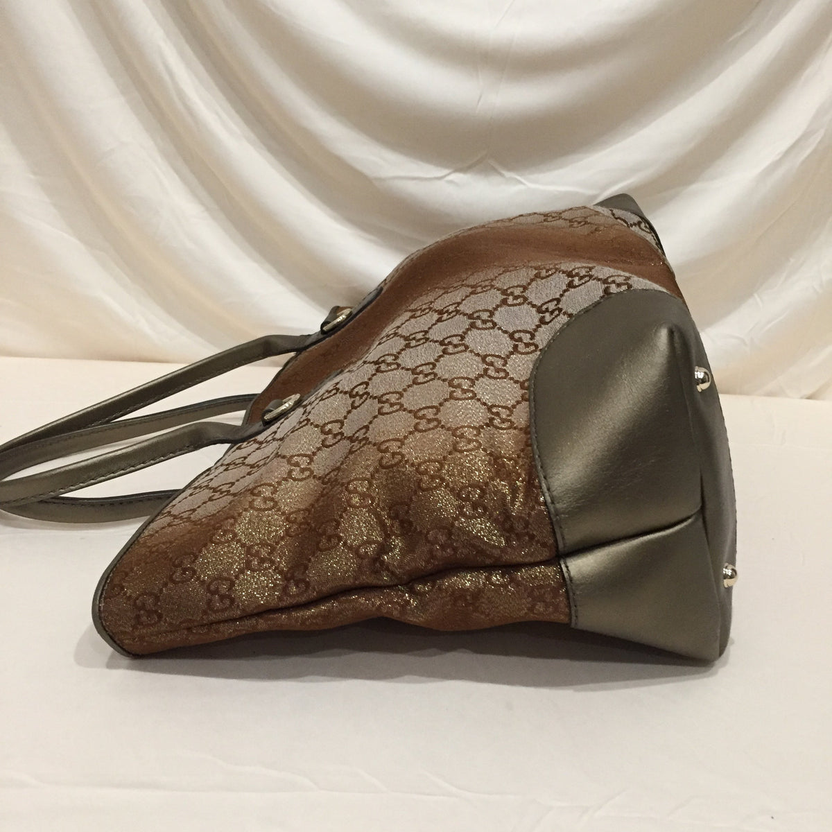 Gucci Brown Glitter GG Canvas Shoulder Bag Sku# 72020