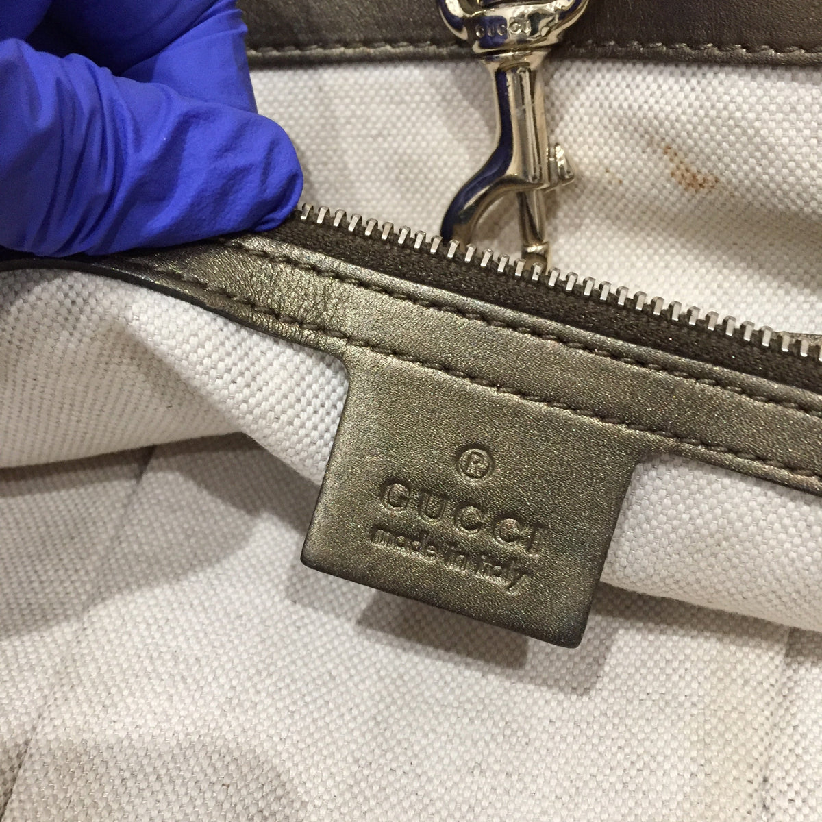 Gucci Brown Glitter GG Canvas Shoulder Bag Sku# 72020