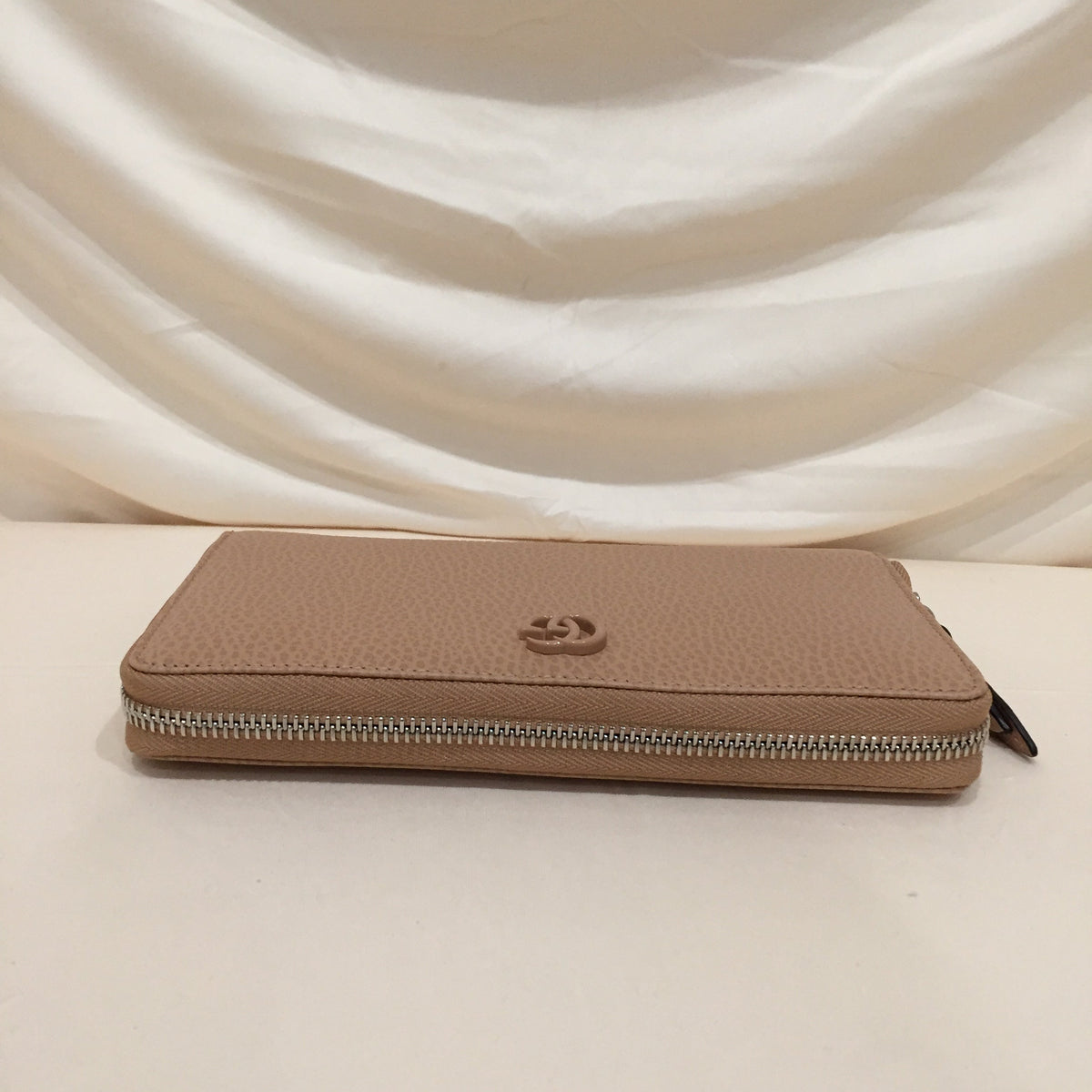 Gucci GG Mocha Beige Zippy Long Wallet Sku# 71976
