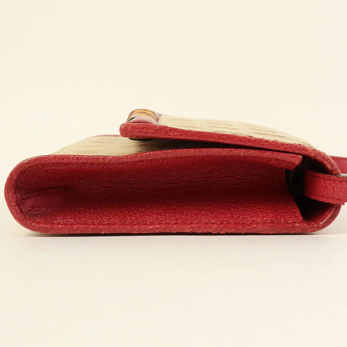 GUCCI Canvas Gg Pattern Bamboo 2Way Bag Beige/Wine Red