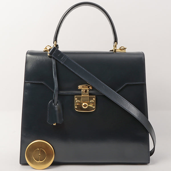 Gucci Lady Lock 2Way Bag Navy